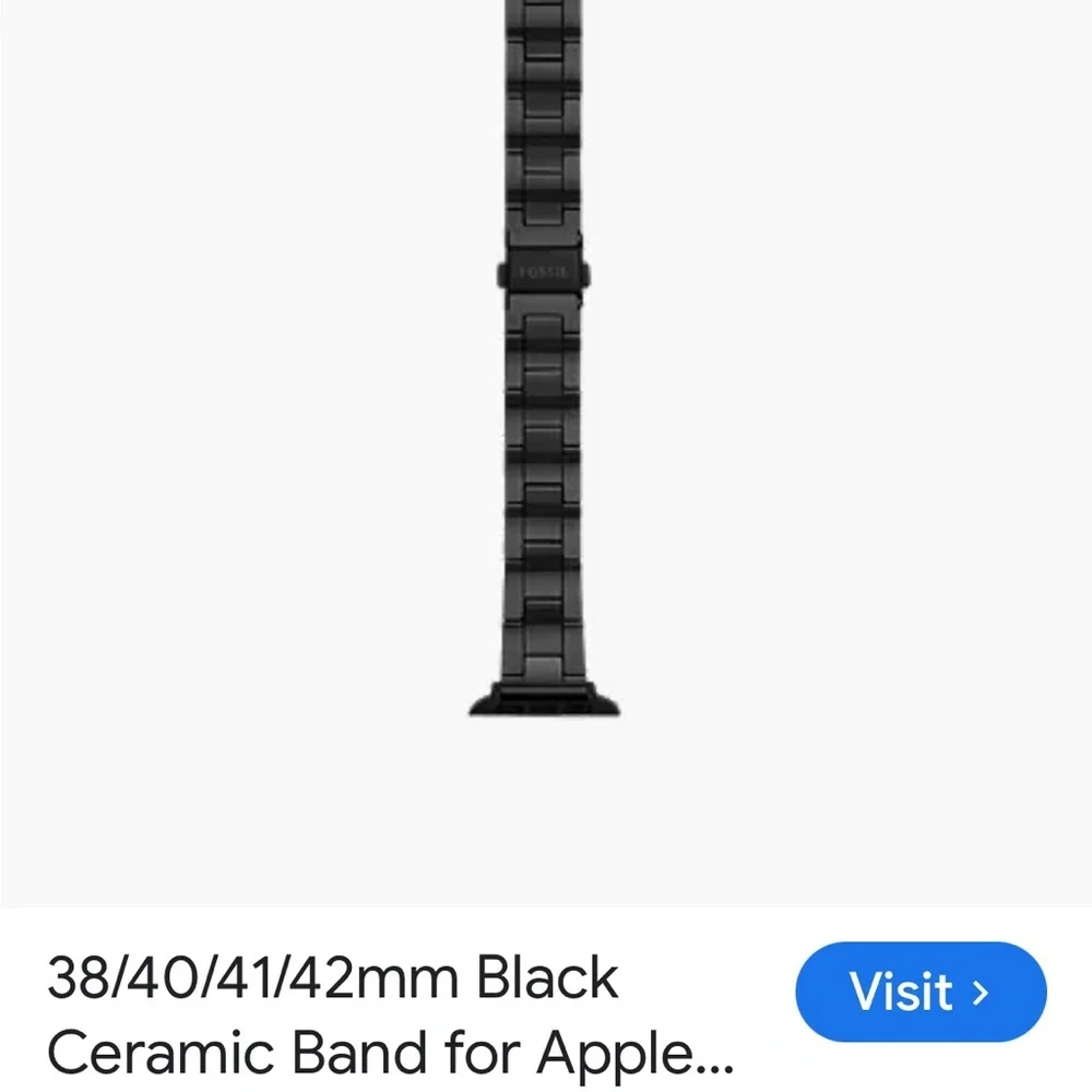 Amazon Black Glossy Stainless Steel Watch Band